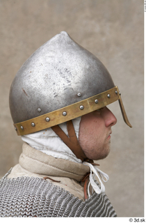 Photos Medieval Knight in mail armor 5 head helmet mail…